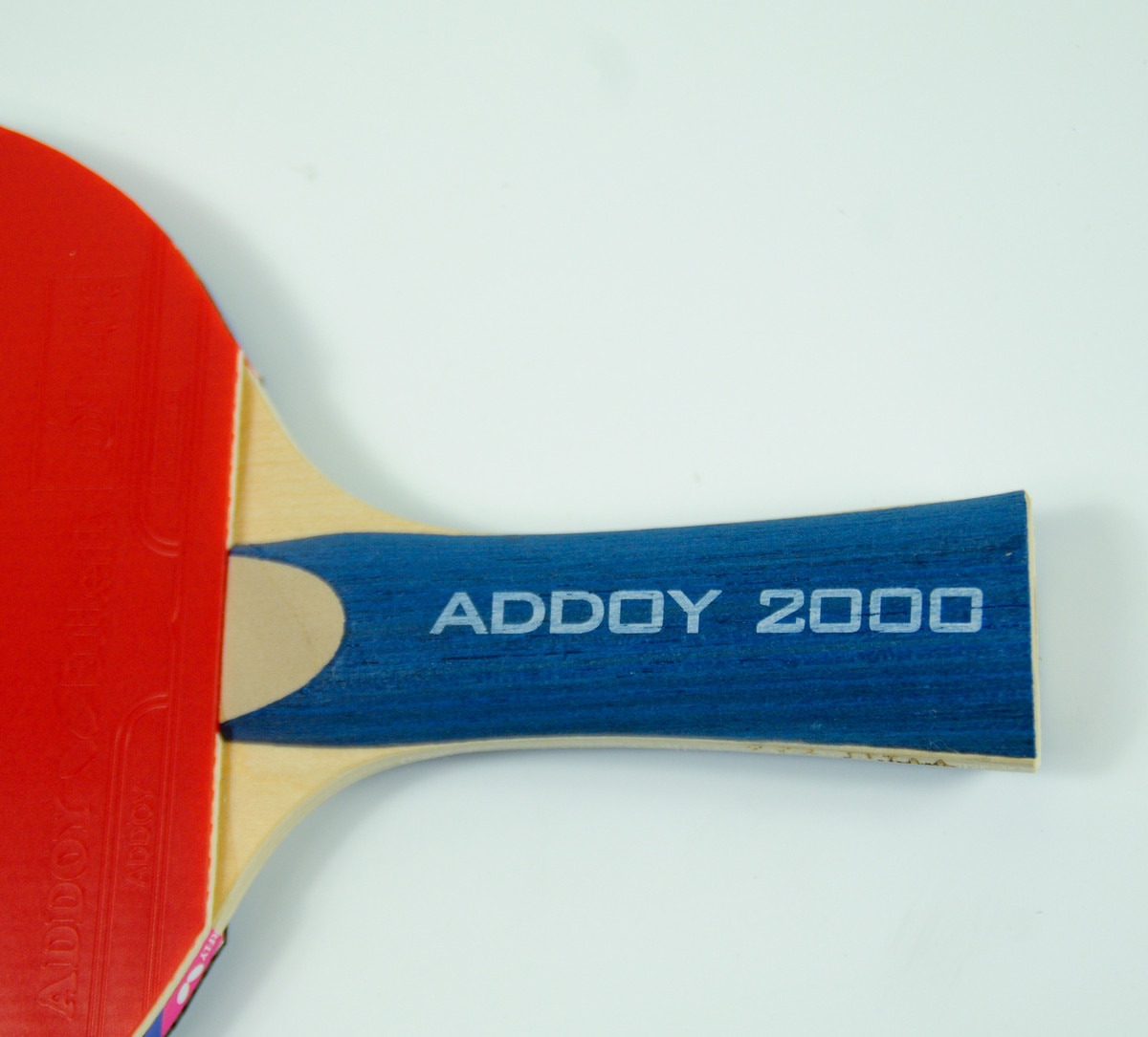 Butterfly Addoy 2000 Racket: Sideview Close-up of Blade